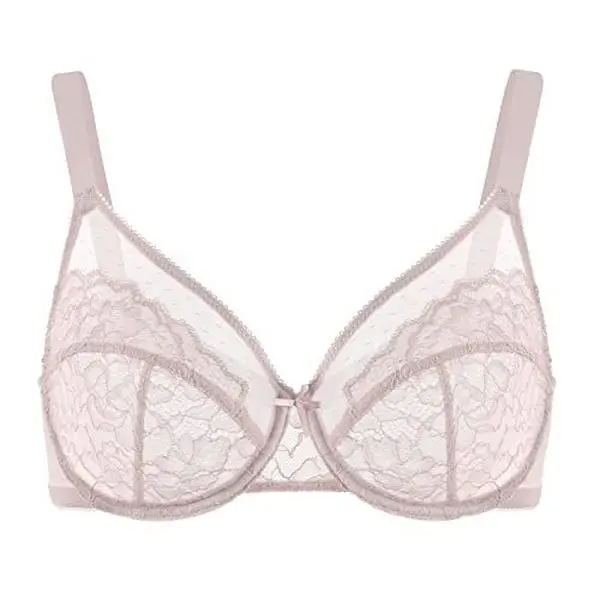 Enchante Floral Lace Unlined Comfort Non-padded Full Coverage Plus Size Underwire Bra Adjustable Straps The Adapter Cup Anti-Cookie-Cutter Bra