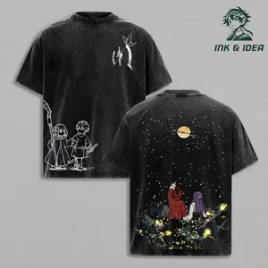 Stark Fern "Under the Stars" Frieren Season 2 Beyond Journey's End Anime Shirt Washed Manga Washed Heavy Cotton T-shirt Gift For Anime Fan Streetwear Unisex Tee.