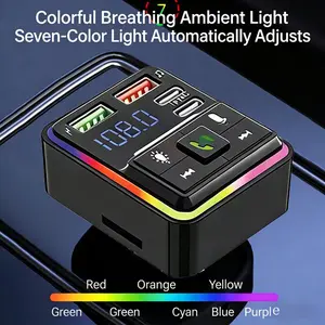 [Hot Item] Car Cigarette Lighter Extender Dual USB Fast Charging + Bluetooth FM Transmitter Multi-Function Car Charger One to Two