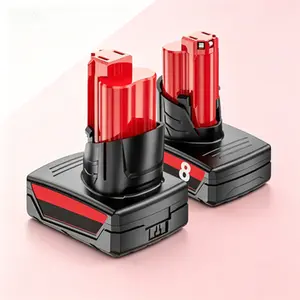 12V Battery Replacement 8000mAh 2-Pack, High Capacity Lithium-Ion Power Cells, Compatible with Milwaukee M12 48-11-2401 48-11-2402 48-11-2460 48-59-2401, Rechargeable 12 Volt Battery for M12 Cordless Power Tools, 8000mAh Each Long Runtime
