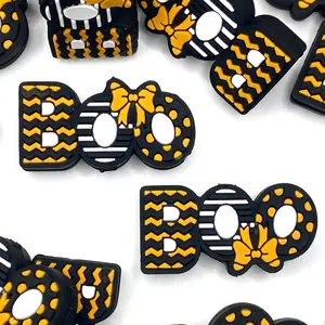 LuLu Boo Silicone Focal Beads - Halloween Theme Beading DIY Craft Supplies for Beaded Pens