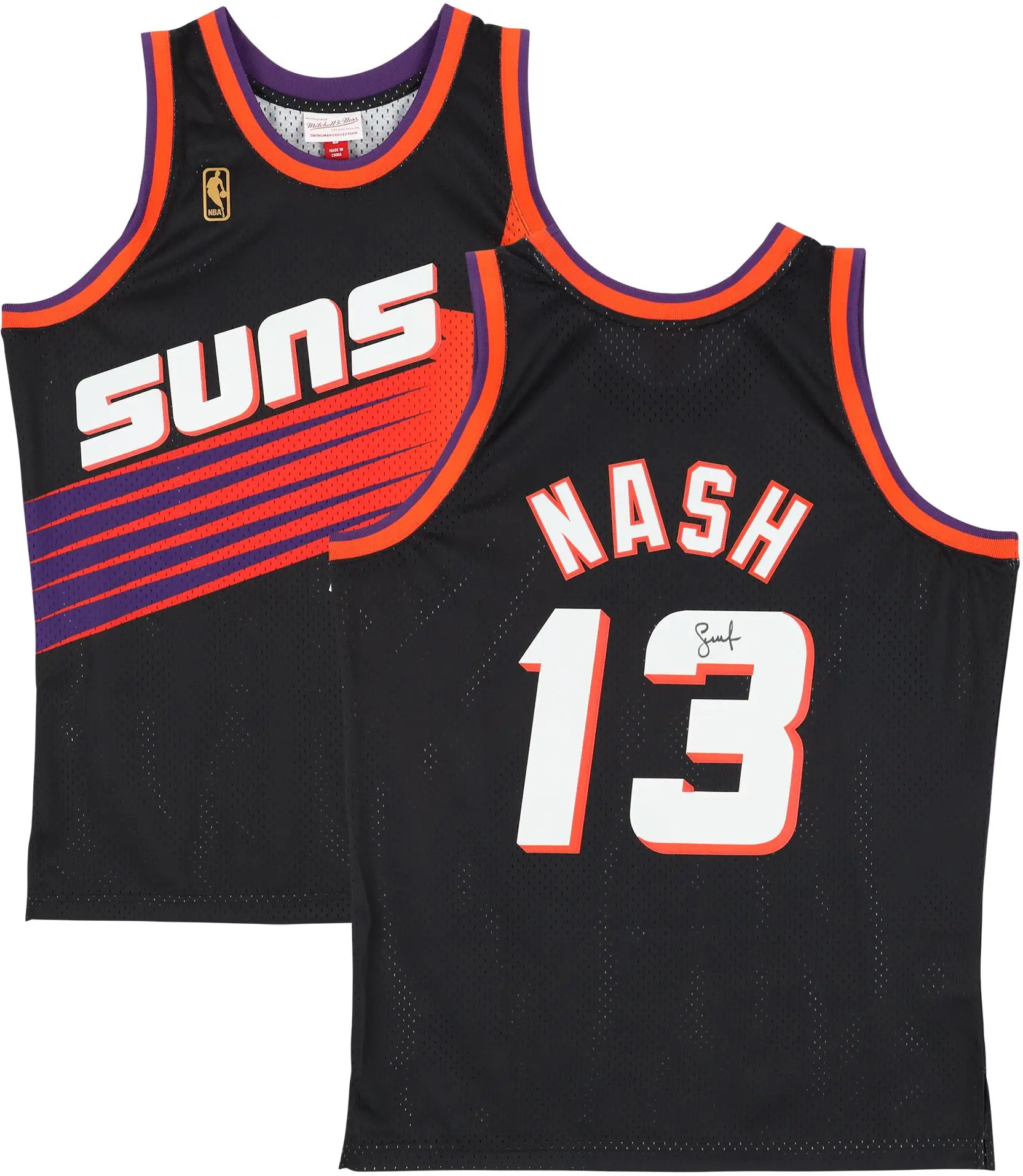 Steve Nash Phoenix Suns Autographed Mitchell & Ness Black 1996-97 Swingman Jersey - Fanatics Authentic Certified