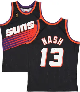 Steve Nash Phoenix Suns Autographed Mitchell & Ness Black 1996-97 Swingman Jersey - Fanatics Authentic Certified