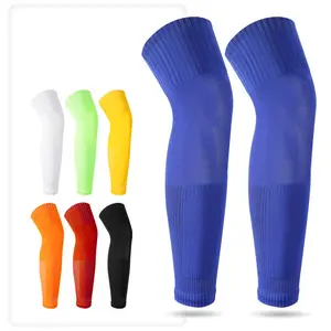 Football Sock Sleeves Soccer Shin Guards Sleeves Soccer Sock Leg Sleeves Team Leg Sock Sleeve Cut Football Socks Shin Pad Sleeves Shin Pad Holders Fits Over Calf/Shin Guards Football Sports Protective Gear,Long Sock Sleeves Football Accessories