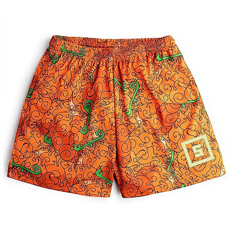 One Piece Anime/Manga Mesh Gym Shorts for Unisex - Summer Compression Wear