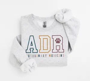 ADR Sweatshirt, Ain't Doing Right, Funny Vet Tech Veterinarian Gift For Staff, DVM LVT Graduation, Unisex Crewneck Sweatshirt