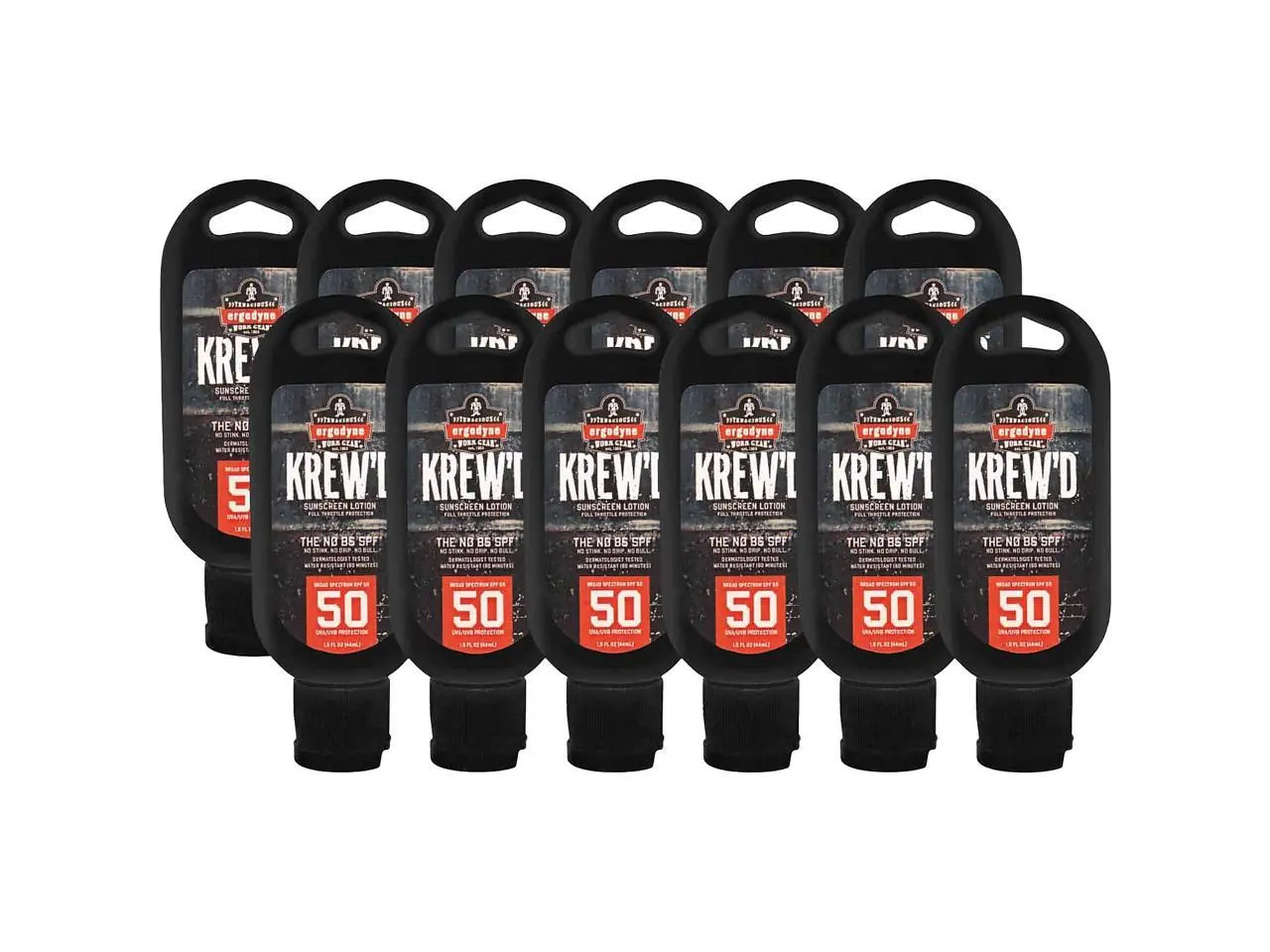 Ergodyne 16632 Krewd 6352 SPF 50 Sunscreen Lotion - 1.5 oz Bottle - 12/Carton