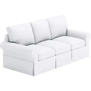 The Thick Cotton Sofa Cover Only Fits Pottery Barn PB Basic Grand 3 Seat Sofa. Durable XL Full Premium Frame metal Heavy Duty Steel Slat sikaic