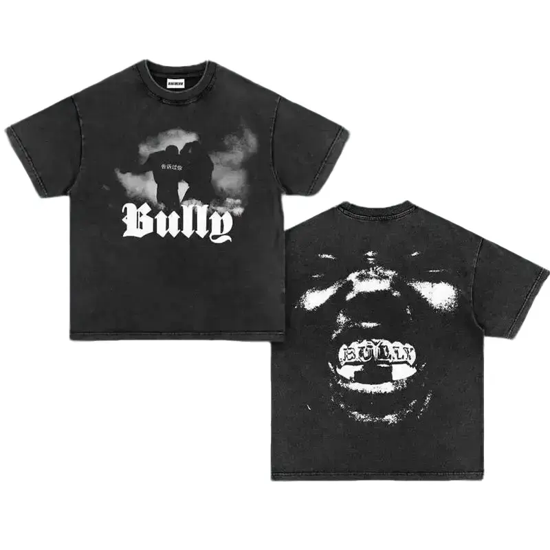 YE Bully Album Inspired Tracklist Graphic Premium Acid Washed Cotton T-Shirt, Vintage Hip-Hop Streetwear Tee, Washed Black Oversized Heavyweight Shirt for Rap Music Fans, Oversize Shirt, Vintage Outfit, y2k Styles