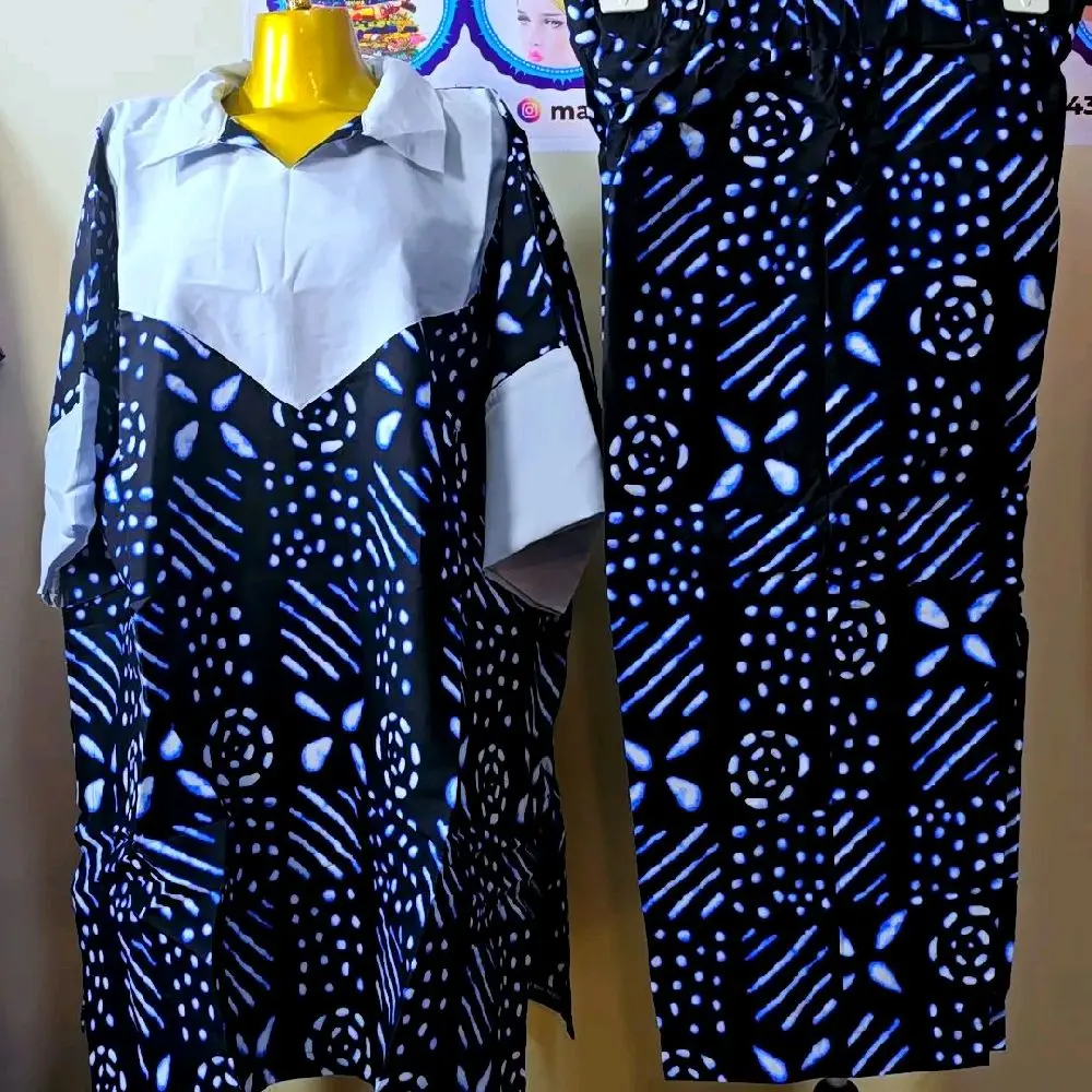 Women's Casual African Up-and-Down Dress - Free Size, Lady Maternity Clothing, Women's Clothes