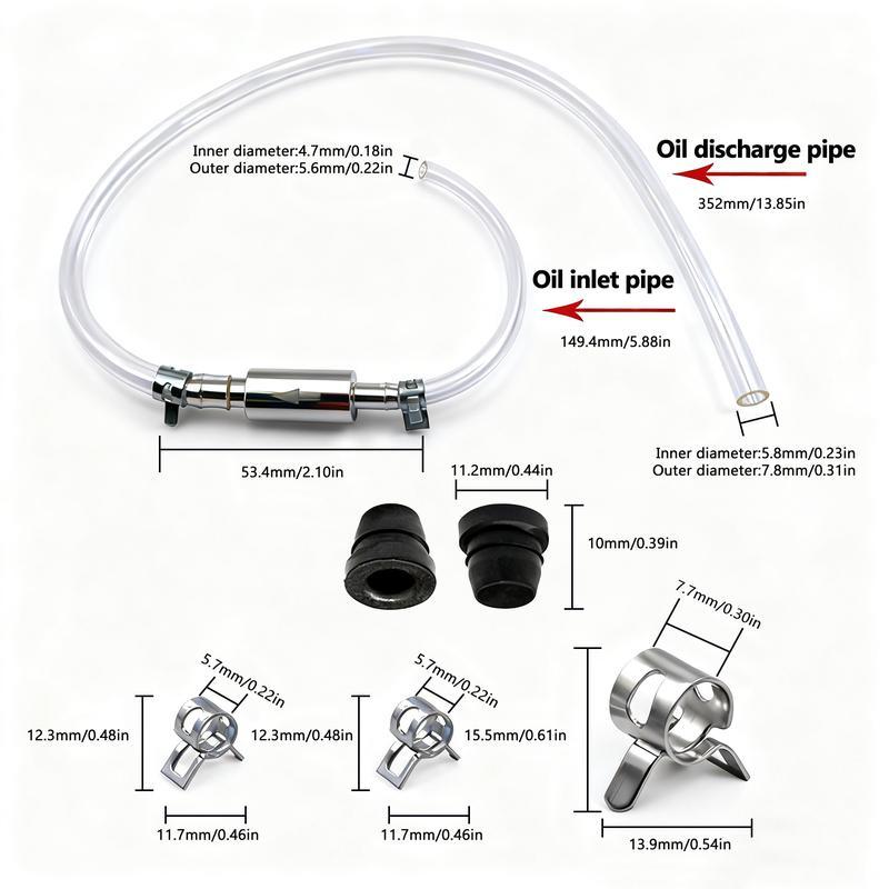 Car Brake Bleeder Hose Kit with One Way Check Valve,Durable Brake Fluid Bleeder Hoses Replacement,Universal Brake Bleeder Tool Car Accessories for Car Motorbike Bike