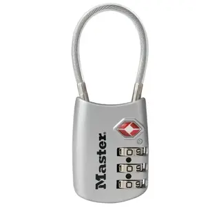 Master Lock 4688D Set Your Own Combination TSA Approved Luggage Lock, 1 Pack, Silver