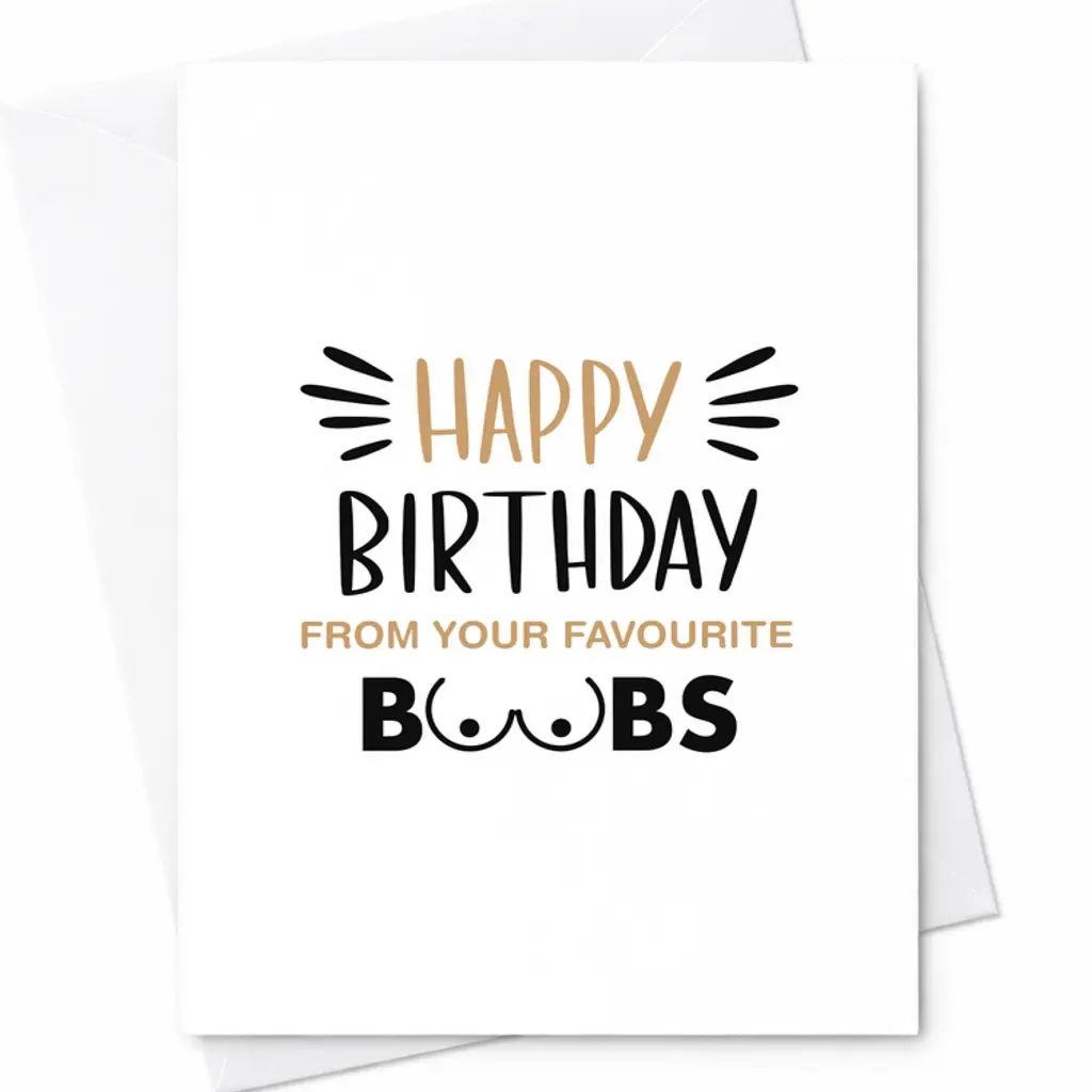 Funny Rude Birthday Card For Boyfriend Husband, Naughty C-110