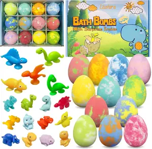 Kids Bath Bombs with Surprise Toys Inside – Handmade Bubble Bath Fizzies , Perfect Gift for Easter, Birthdays & Christmas