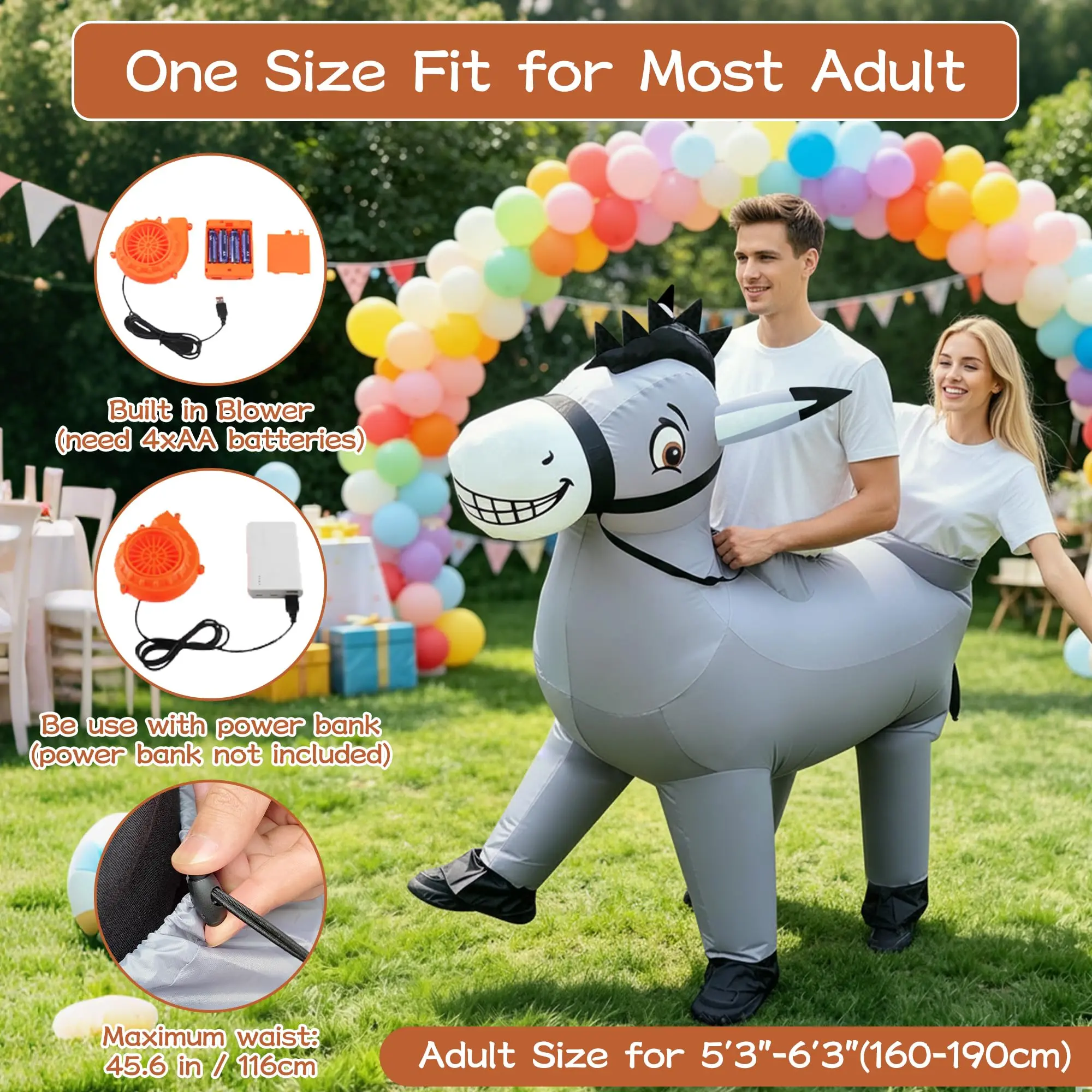 Inflatable Adult Costume Couple Inflatable Donkey 2025 halloweencostumes winx pearl dazzle cheap lion fursuit Hooded Owl Halloween Costume partial suit she go skeleton