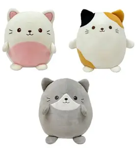 Kitty Cat Puff-Puffs, Soft Round Bodies, Pastel Colors