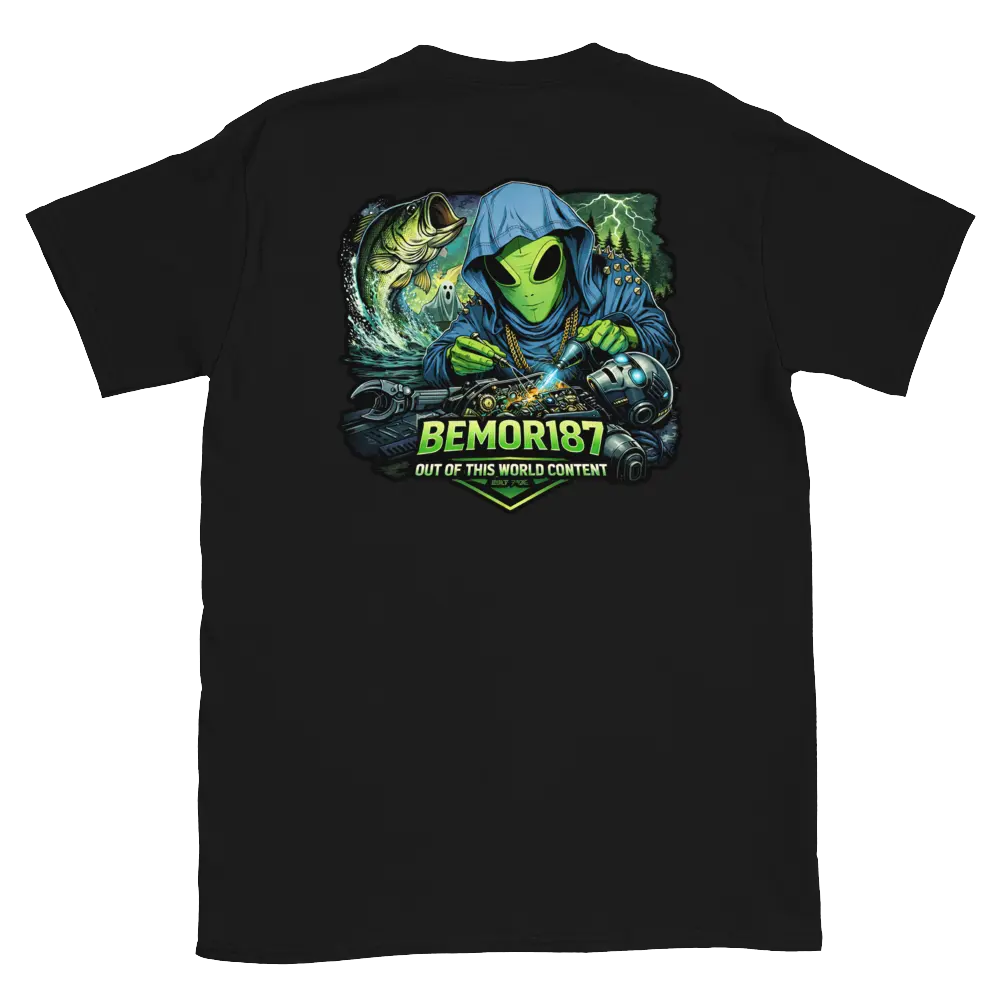 Bemor187 TikTok Merch Example 100% Ring-spun Cotton Soft Comfy T-shirt with Double Stitching on Neckline and Sleeves - Fabric