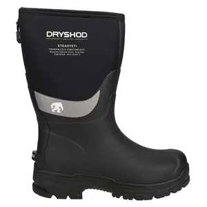 Dryshod Mens Steadyeti Mid Round Toe Pull On Casual Boots Mid Calf - Black