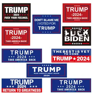 Trump 2024 Stickers Set - Take America Back 2024 - 10pcs - 4" x 6" & 3" x 9" Decals - Car, Truck, Laptop, Wall, Window Self-Adhesive Sticker