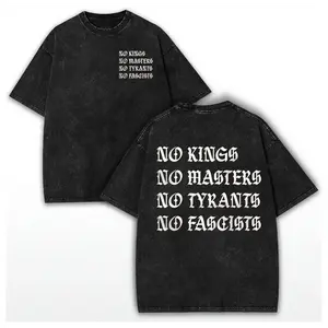 Unisex No Ice No KKK No Fascist USA  Vintage Washed Streetwear Tee Heavyweight Cotton Anti-Fascist Graphic T-shirt Social Justice Activism Apparel
