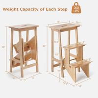 30" 3-in-1 Stair Stool-Natural