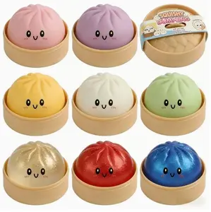 Simulation Bun Squishies, Super Soft Healing Squeeze Toy for Adults Kids, Stress Relief Decor mystery dumpling
