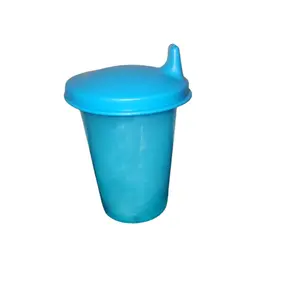 Sippy Tumbler blue- Fun Design, Pink Lid, Bottle Cup Washable, Ideal for Beverages, Versatile Hydration Option - Bottled, Mug
