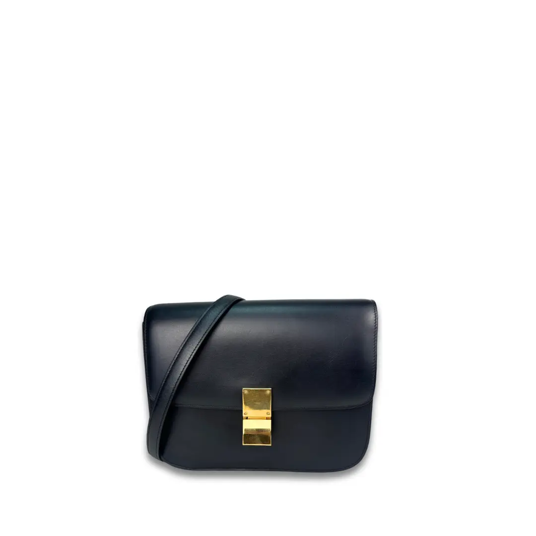 Pre-owned Celine Leather Shoulder Bags Black Medium Box Bag