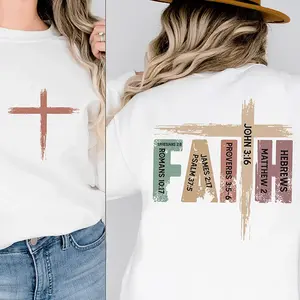 Faith Bible Verse Sweatshirt, Christian Crewneck for Women, Inspirational Religious Sweater, Ephesians 2 8 Scripture Gift