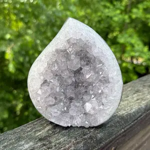Amethyst Geode (A1) with Agate Layer - Natural Crystal Cluster Specimen
