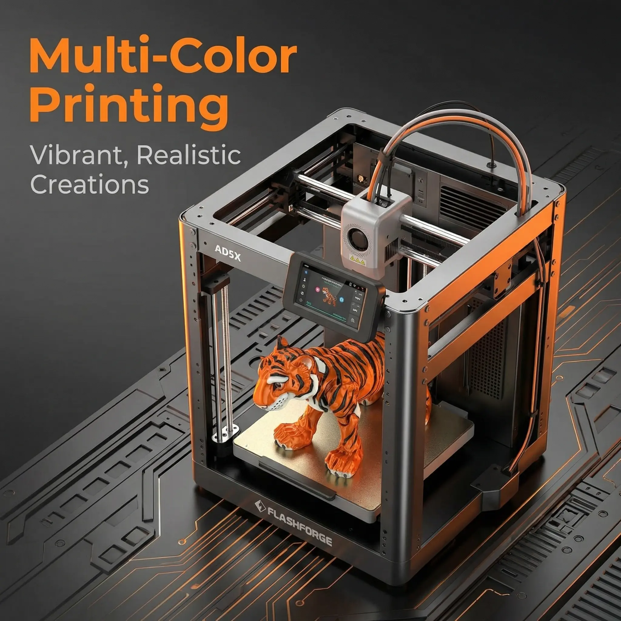 FLASHFORGE AD5X CoreXY Multi-Color 3D Printer, 600mm/s High-Speed