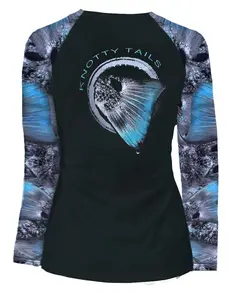 Black Redfish Performance Fishing Shirt for Women and Girls with UV Protection