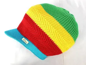 Pre-owned Christian Dior Rasta Rainbow Vintage Rastafari Large Hat Galliano Era FW04