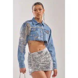 PIPER EMBELLISHED DENIM JACKET