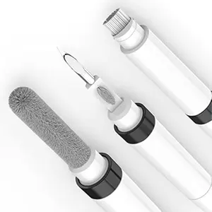 Dual-Brush Earbud Cleaning Pen | 4-in-1 Pro Kit for Precision & Durability, Tool Compatible with Airpods, Galaxy Buds, All Wireless Headsets -Black