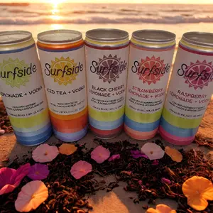 Surfside Can Candle - Durable Soy Wax Brazilian Bum Bum Scented Eco-Friendly Recycled Can for Desk Dorm or Gaming Setup Perfect Gift