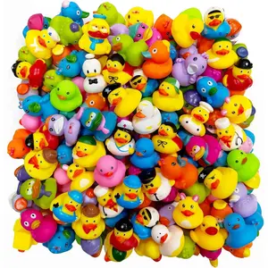 Rubber Ducks in Bulk,Assortment Duckies for Jeep Ducking Floater Duck Bath Toys Party Favors (100-Pack)