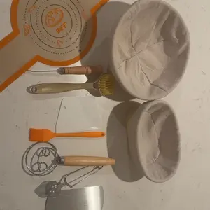 Product Review of Banneton Bread Proofing Basket Set,10 Inch Round & 9 Oval Sourdough Bread Baking Supplies With Linen Liner - Sourdough Starter Kit Silicone Pot from S**y :**