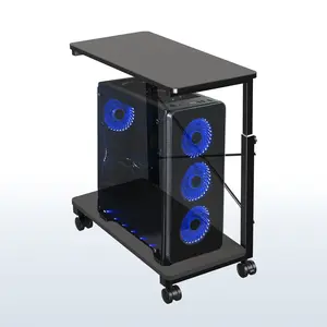 Mobile Adjustable PC Cart with Storage