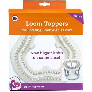 60 Peg Capacity Round Looms with 60 Pegs Each for Rotating Double Knit Loom System for Versatile Knitting Projects