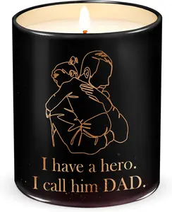 Dad Gifts from Daughter for Fathers Day - Long Lasting Vanilla Sandalwood Scented Candle 10 oz - Birthday Gift for Dad from Daughter, Fathers Day Gift Ideas for Stepdad Papa Husband Men