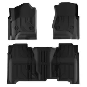 Car Floor Mats fit for Chevrolet Silverado 1500 2014-2019 All-Weather Automotive Floor Mats Waterproof Heavy Duty Car Mats Flexible tpe Floor Liners 3pcs