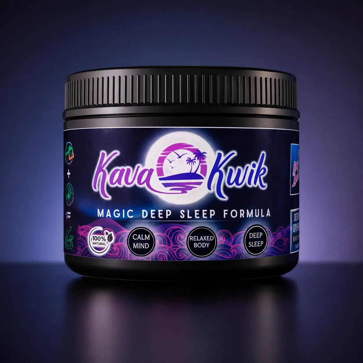 KavaKwik Magic Sleep Enhancement Formula - 20 Serving Jar - Berry Lemonade Flavor - Noble Kava Extract & L-Tryptophan - Calm Mind Relaxed Body - No Alcohol Gluten-Free