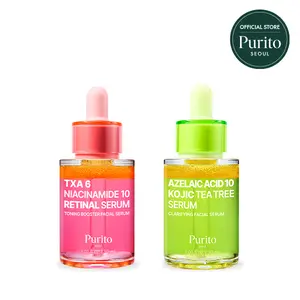 [Purito Official] Glass Skin Serum Duo l TXA 6 + Tea Tree Serum Set l Korean Skincare l Dark Spot + Acne Care l Korean Skincare