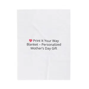 Personalized Photo Velveteen Plush Blanket | Custom Name, Soft Throw