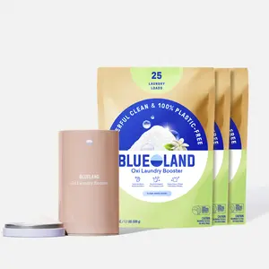Blueland Oxi Laundry Booster, 1 Year Supply, Eco-Friendly Mineral & Plant-Based Stain Remover, Color Boosting Oxi Cleaner + Storage Tin Blueland Oxi Laundry Booster, 1 Year Supply, Eco-Friendly Mineral & Plant-Based Stain Remover, Color Boosting Oxi Cleaner + Storage Tin