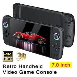 M27 Portable Pocket Retro Game Console - 7.0 Inch Big Screen 1024*600 Display, Linux & Emelec Support for 64G/128G Storage Video Handheld
