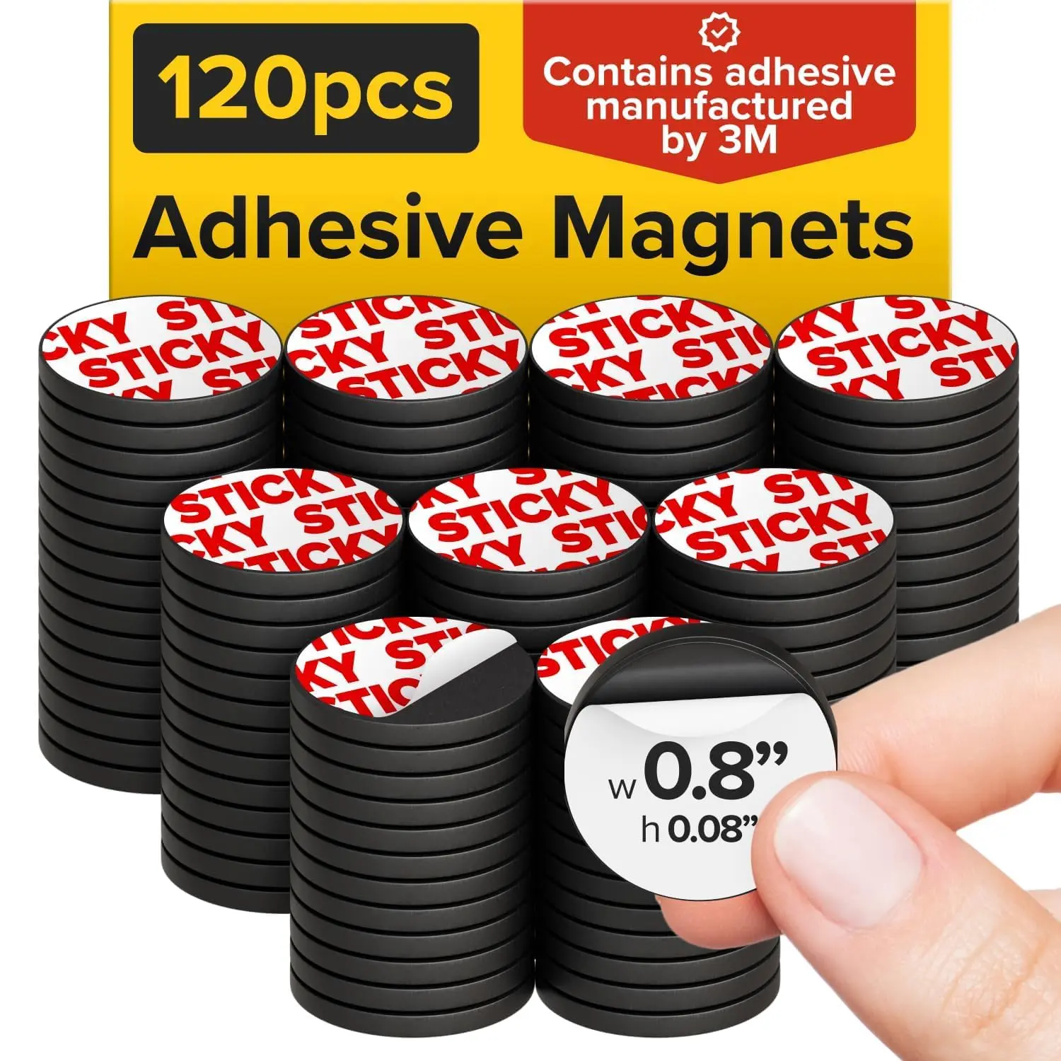 Magnets with Adhesive Backing -  Flexible Sticky Magnetic Dots for Office & School Supplies, Whiteboard, Crafts, Fridge, School Projects & Classroom Decor X-bet MAGNET