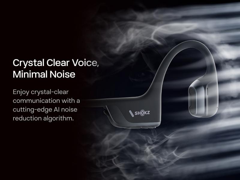 SHOKZ OpenRun Pro 2 - Open-Ear, Bone Conduction Sport Headphones - Sweat Resistant, Workout Headphones with Deep Bass and Smart Mic SHOKZ OpenRun Pro 2 - Open-Ear, Bone Conduction Sport Headphones - Sweat Resistant, Workout Headphones with Deep Bass and Smart Mic