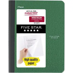 Composition Book, Wide Ruled, 100 Pages, Forest